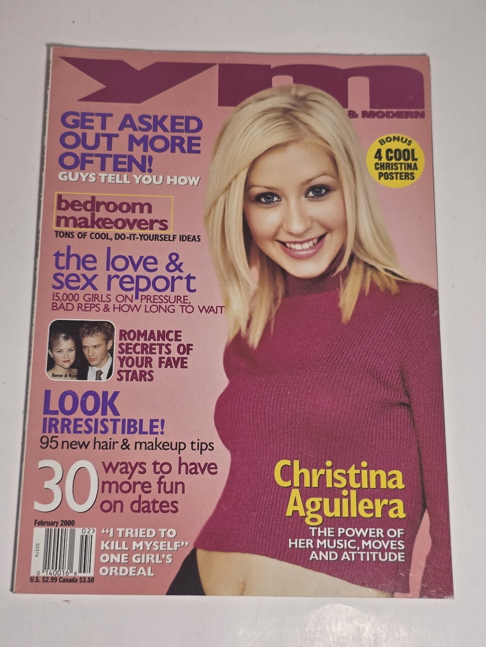 Vintage YM Young & Modern Magazine | February 2000 | Christina Aguilera Cover